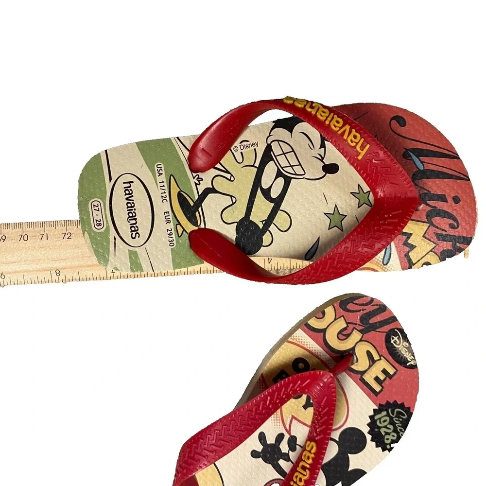 Disney‎ Havaianas Mickey Mouse Kids/Toddler Flip Flops Size 11/12C